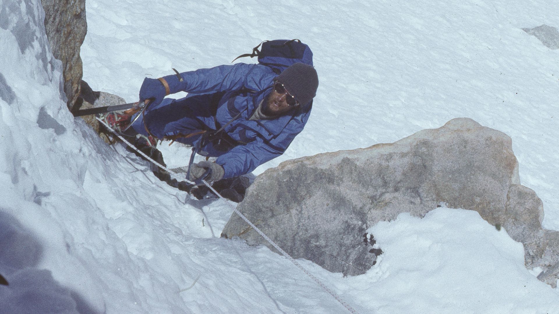 Leszek Cichy w drodze na Yalung Kang (8505 m).