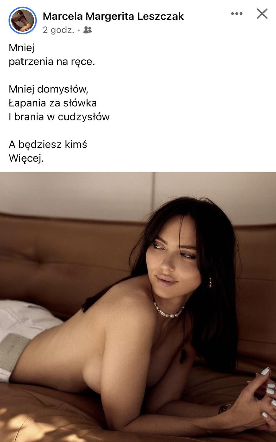 Marcela Leszczak. Zdjęcie z Facebooka