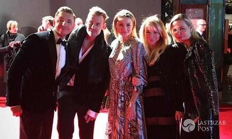 Joanna Przetakiewicz, Dawid Woliński, Łukasz Jemioł, Małgorzata Socha na British Fashion Awards 2015 (fot. Instagram)