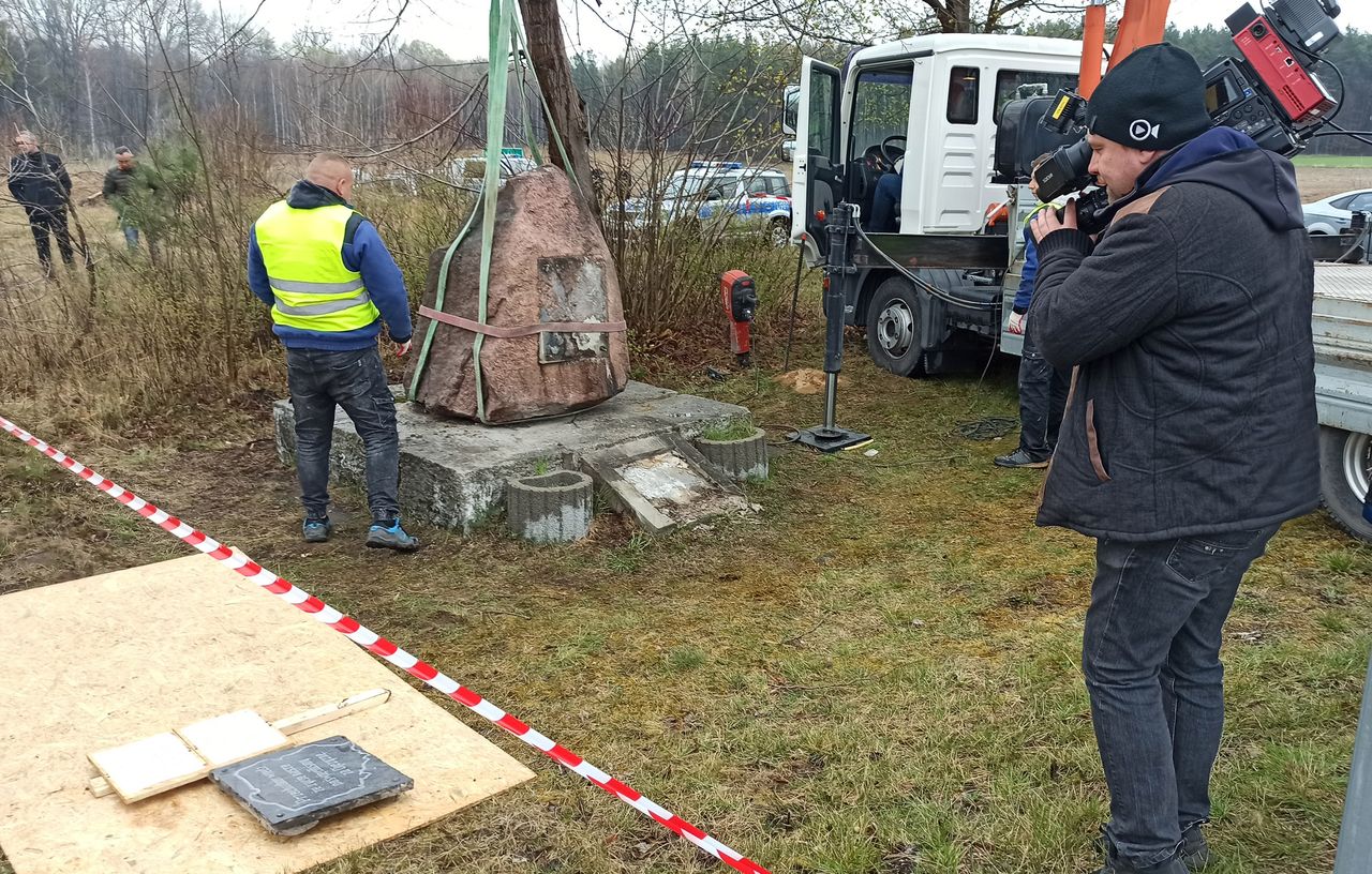 Zniknął kolejny obelisk Armii Czerwonej koło Złotowa