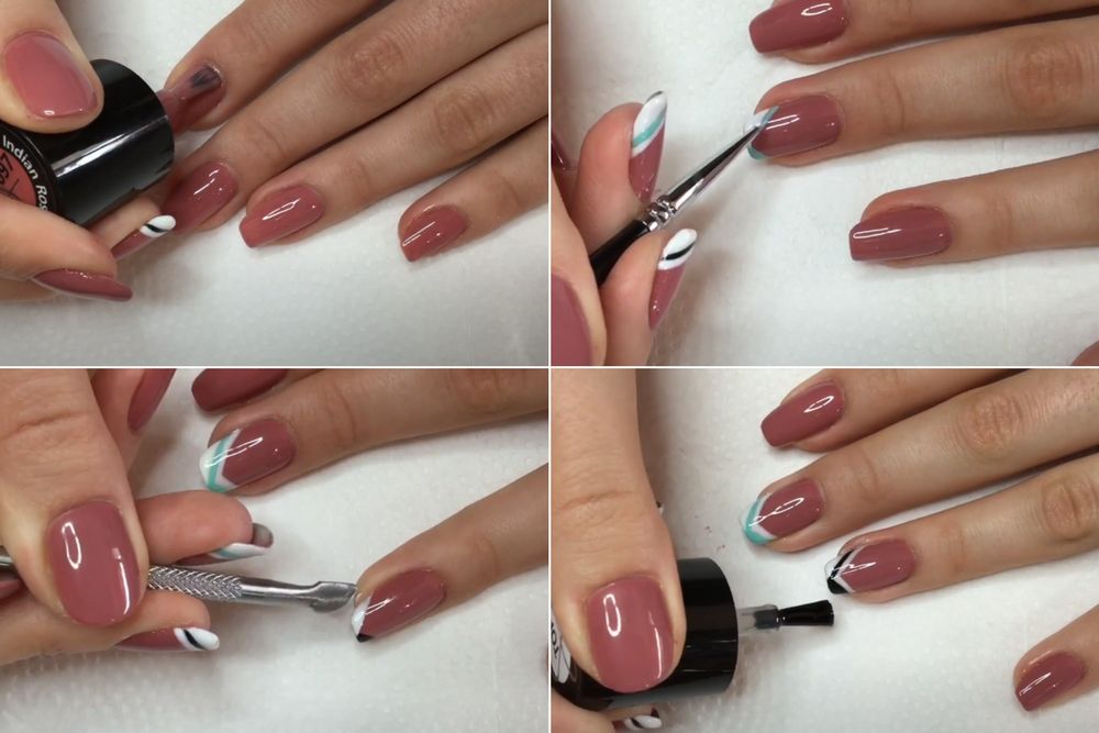 Wśród ciekawych wzorów na paznokcie można znaleźć wiele wariantów manicure'u francuskiego 