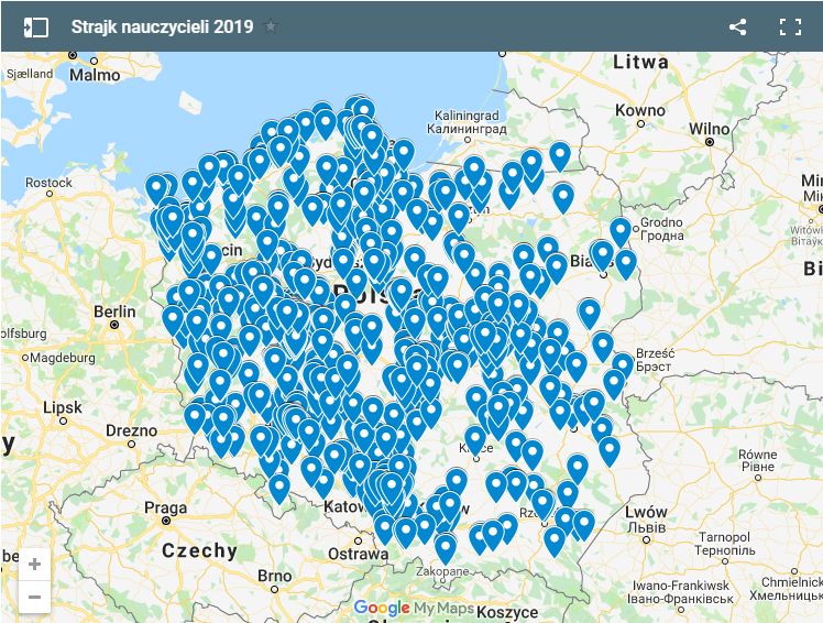 Szkoły masowo zgłaszają gotowość do protestu. Powstała interaktywna mapa