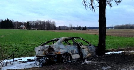 26-latek uciekał przed policją. Uderzył w drzewo, zgubił po drodze marihuanę