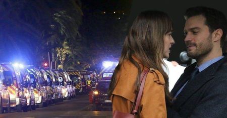 W Nicei kręcono "Ciemniejszą stronę Greya". W dniu zamachu trwały zdjęcia do filmu