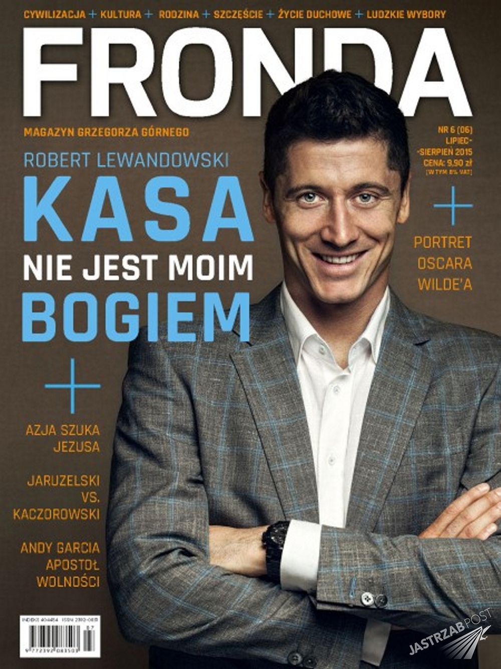 Robert Lewandowski na okładce 'Fronda", fot. wirtualnemedia.plRobert Lewandowski na okładce 'Fronda", fot. wirtualnemedia.pl