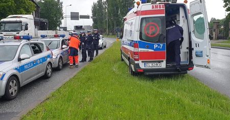 Wypadek w Łodzi. Poszkodowanych pięciu policjantów