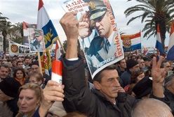 Protesty Chorwatów przeciwko aresztowaniu Gotoviny