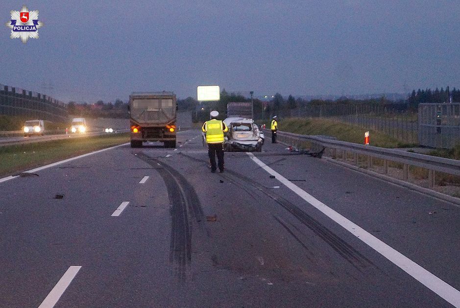 Wypadek na obwodnicy Lublina 