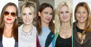 Anna Mucha w ciemnych okularach, Beata Sadowska w pięknej żółtej spódnicy, kolorowa jak ptak Joanna Horodyńska i stonowana Agnieszka Popielewicz