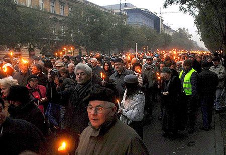 Antyrządowe demonstracje na Węgrzech