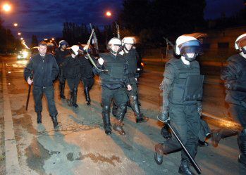 Policja użyła ostrej amunicji w Łodzi