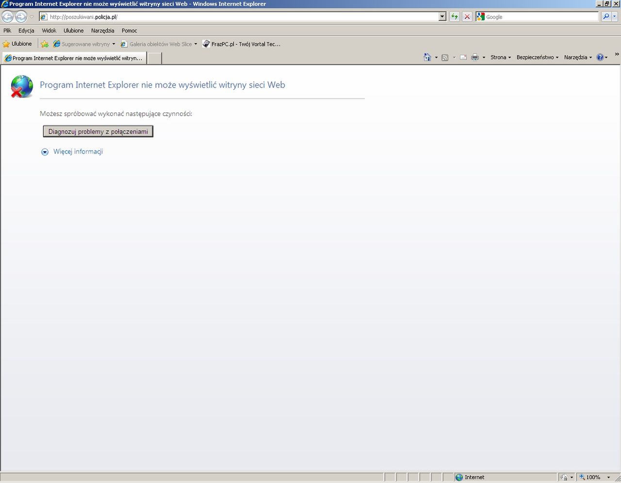 Falstart policyjnych portali