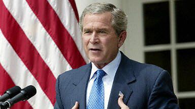 George W. Bush podczas konferencji