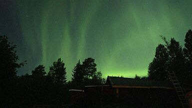 Zorza polarna w Erikslund, Szwecja