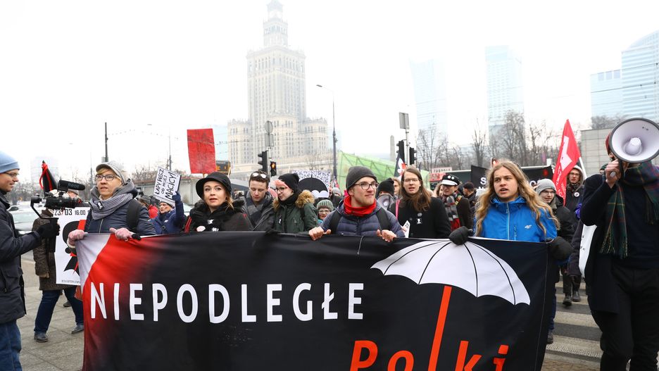 Czarny Protest na ulicach Warszawy
