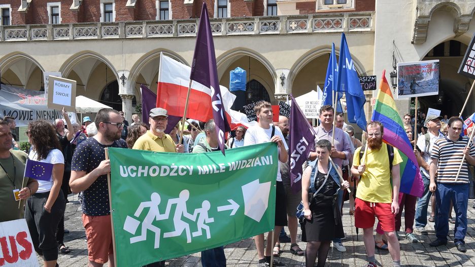 Demonstracja przeciwników reformy edukacji