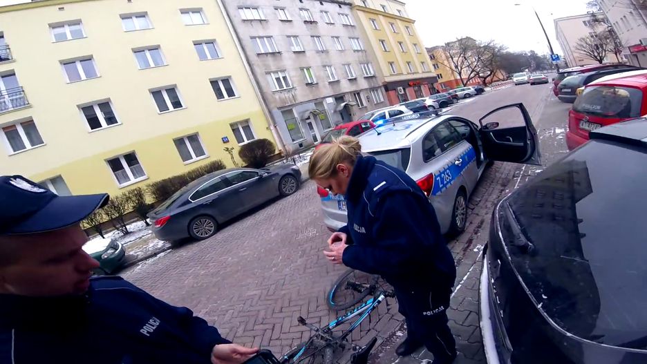 Przeszukanie rowerzysty