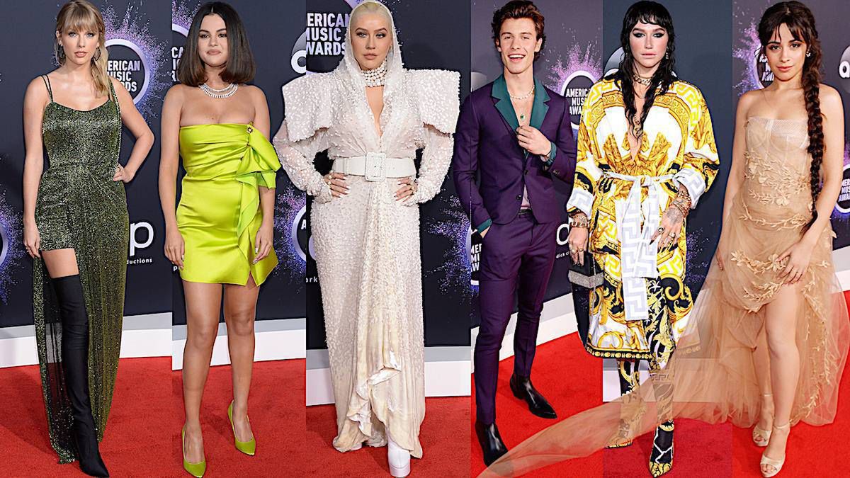 Kreacje gwiazd na American Music Awards 2019: Taylor Swift, Selena Gomez, Camila Cabello, Christina Aguilera
