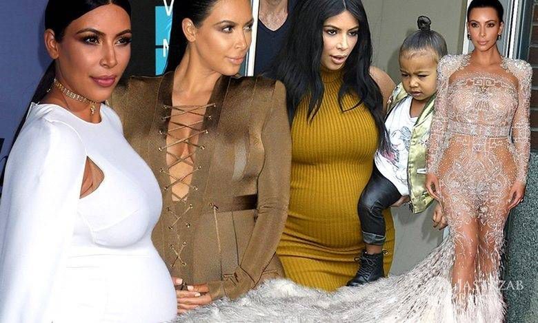 Tak Kim Kardashian zadawała szyku w drugiej ciąży. Cierpiała, ale nosiła buty na obcasie, szokowała w odważnych koronkach, kryła się pod pelerynami