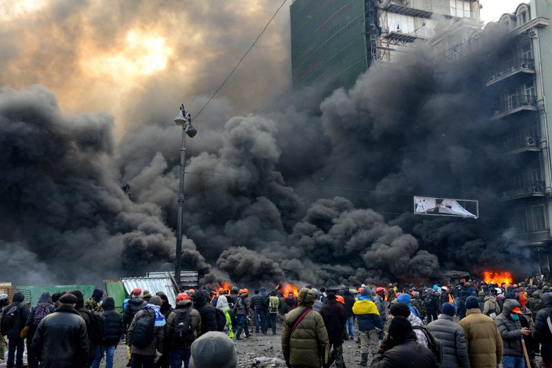 Ukraina - Kijów w rocznicę Majdanu