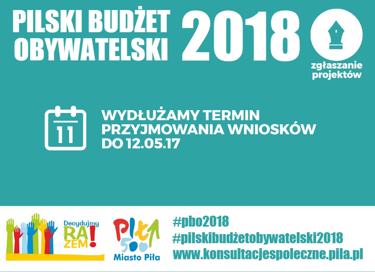 Przedłużono przyjmowanie wniosków do Pilskiego Budżetu Obywatelskiego