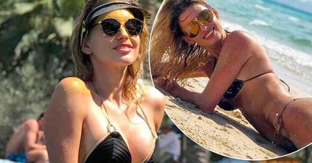 Seksowna Dominika Grosicka wije się po boskiej plaży w Dubaju! Bez wątpienia to ona jest królową polskich WAGs! Co za ciało!
