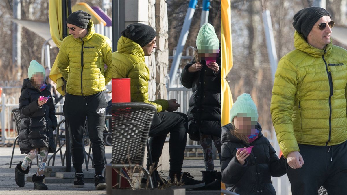 Sebastian Karpiel-Bułecka to tata na medal. Nawet zimą pozwala dzieciom na lody. Na wspólnym wypadzie przyłapali ich paparazzi