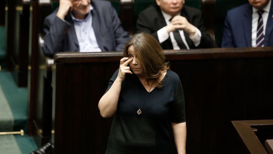 Joanna Lichocka podczas czwartkowego posiedzenia Sejmu