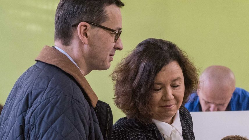 Premier Mateusz Morawiecki wraz żoną Iwoną. 