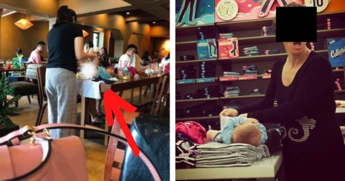 Goście restauracji zamarli, gdy jedna z kobiet zaczęła przewijać dziecko na stole. "To niedopuszczalne"!