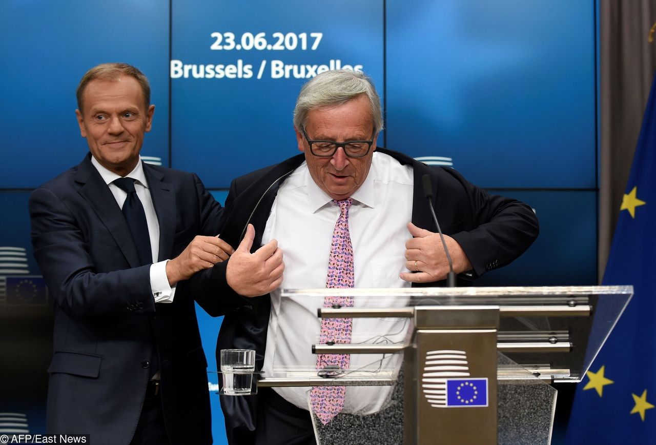 Tusk ratował sytuację i naraził się na hejt. Juncker jest problemem