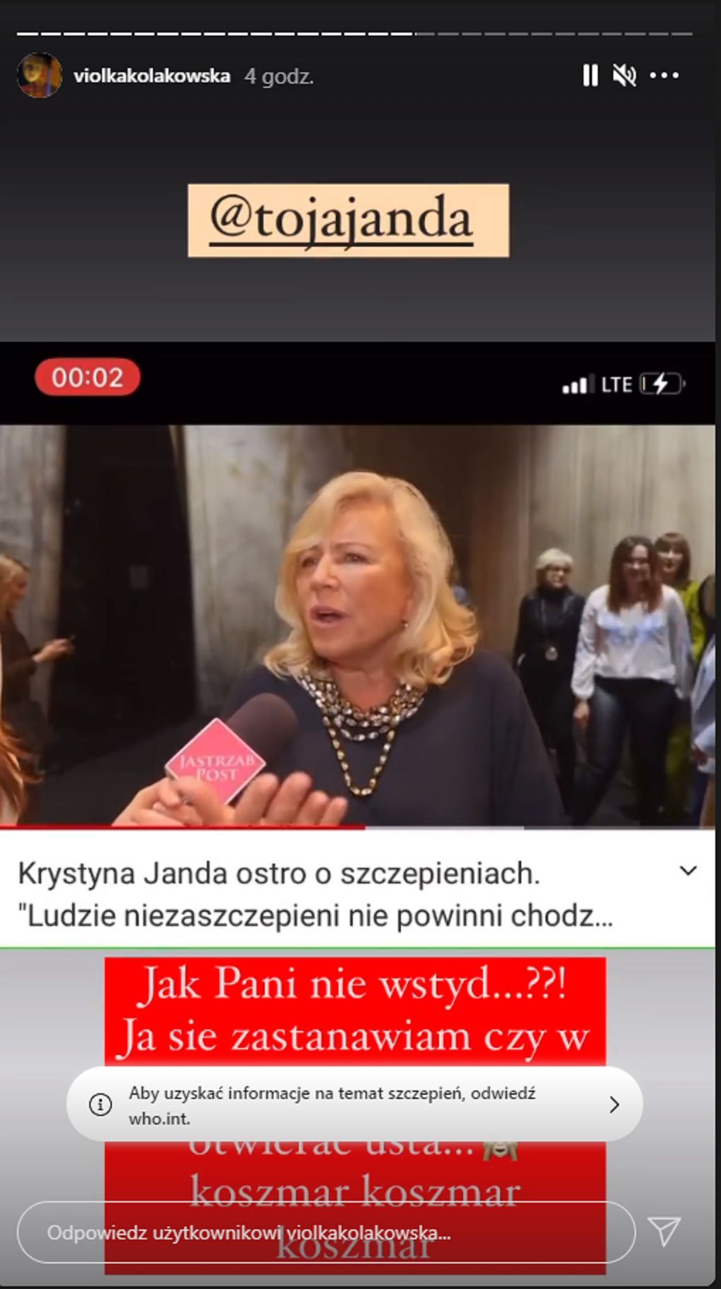 Viola Kołakowska o Krystynie Jandzie