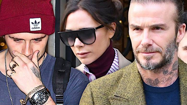 David, Victoria, Brookyln Beckhamowie w Paryżu