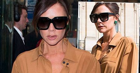 Victoria Beckham poczuła wiosenny powiew! W słonecznym Paryżu paradowała w samej sukience! Zobaczcie na jej stylowe beżowe ubranko
