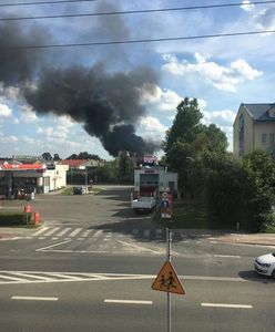 Mińsk Mazowiecki. Pożar składowiska z olejem napędowym. Spłonęły cztery samochody