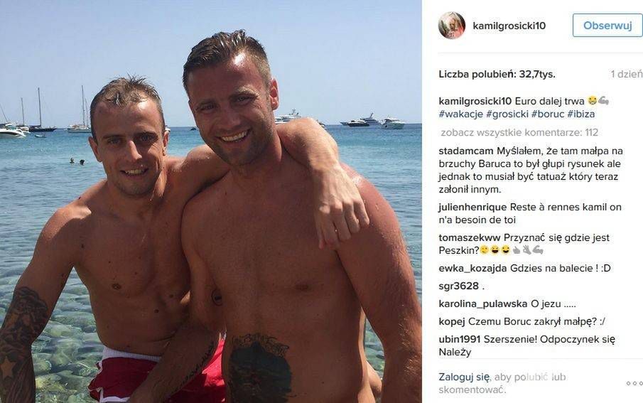 Kamil Grosicki z żoną Dominiką wypoczywa na Ibizie. Mają okazję spędzić czas z inną piłkarską parą - Arturem Borucem i jego żoną