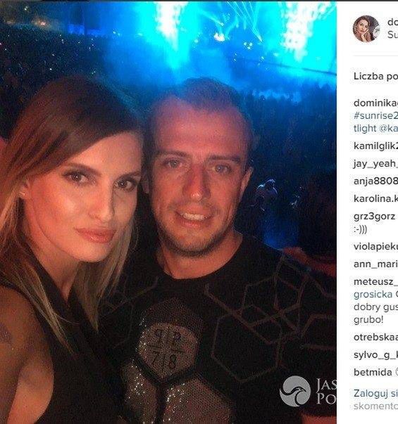 Kamil Grosicki i Dominika Grosicka w Kołobrzegu na Festiwalu Sunrise