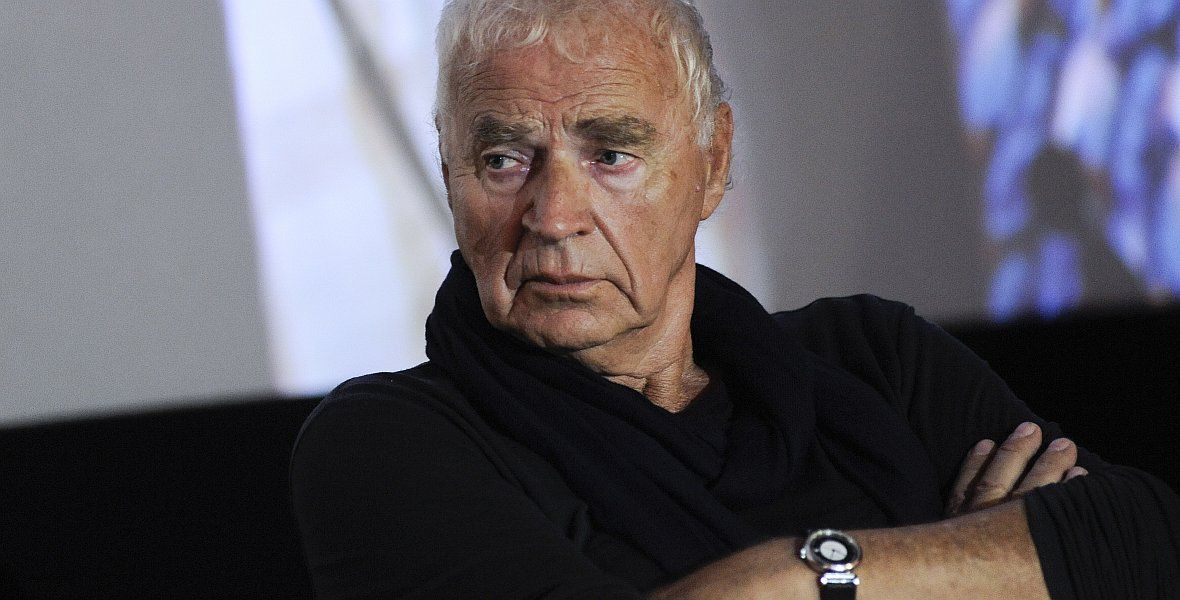 Janusz Głowacki na pokazie prasowym filmu pt. "Wałęsa. Człowiek z nadziei". Warszawa, 17. 09. 2013 