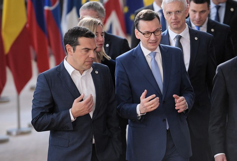 Premierzy Grecji Aleksis Tsipras i Polski Mateusz Morawiecki