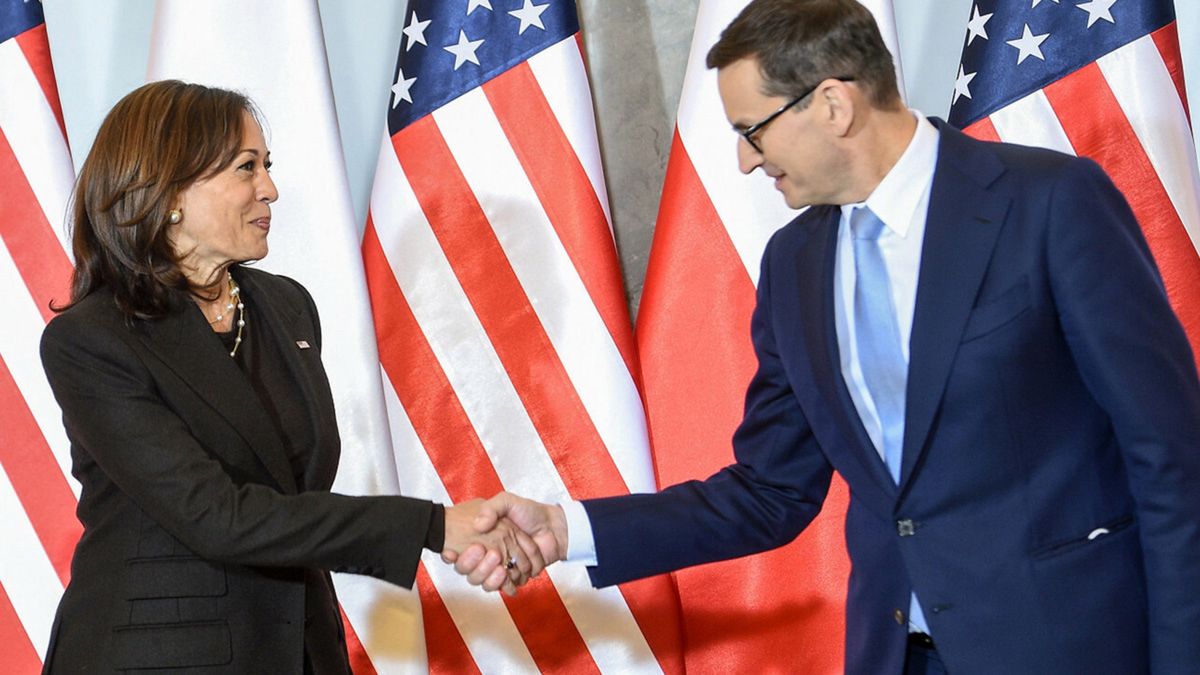 Kamala Harris i Mateusz Morawiecki