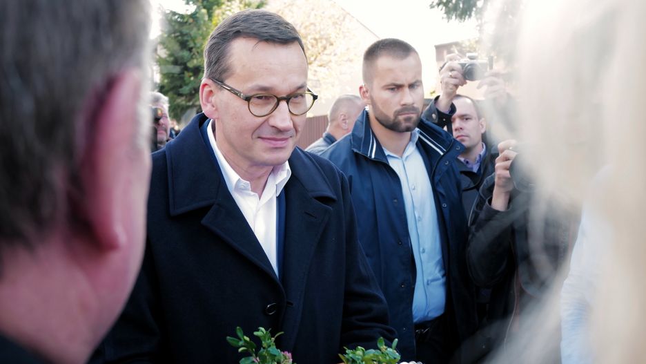 Premier Mateusz Morawiecki prowadzi kampanię wyborczą na Śląsku.
