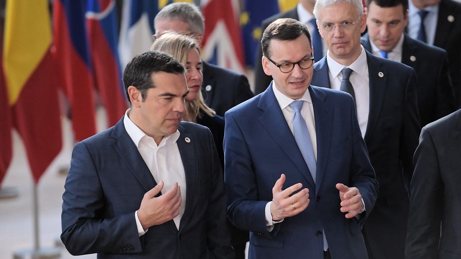 Premierzy Grecji Aleksis Tsipras i Polski Mateusz Morawiecki