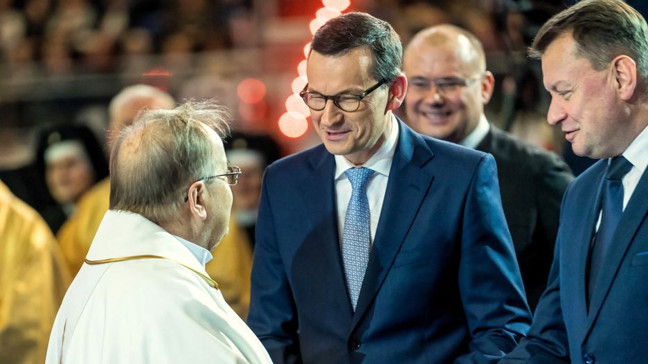 Ojciec Tadeusz Rydzyk i premier Mateusz Morawiecki