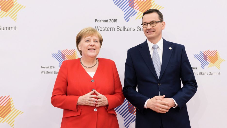 Premier Mateusz Morawiecki i kanclerz Angela Merkel.