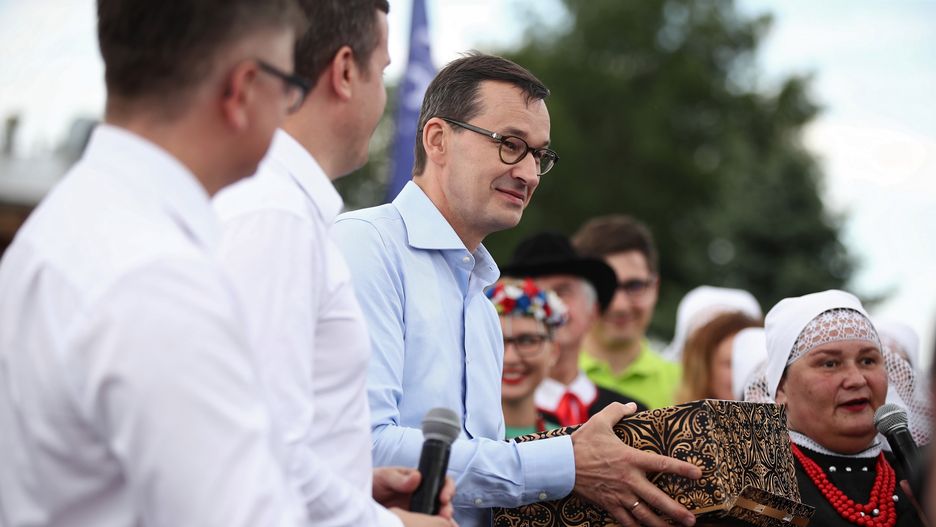 Premier Mateusz Morawiecki podczas pikniku Bojszowie 