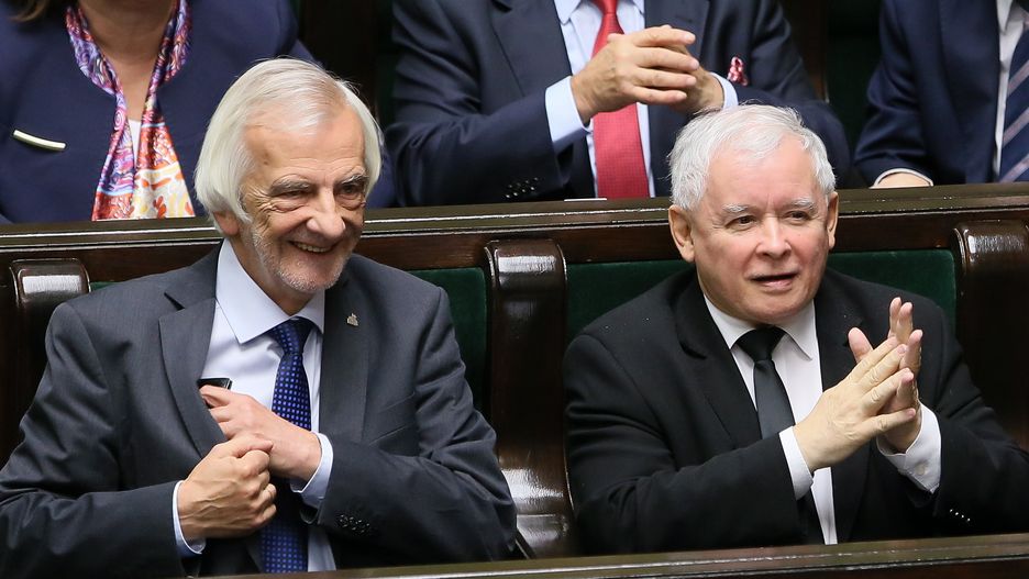 Wicemarszałek Sejmu Ryszard Terlecki i prezes PiS Jarosław Kaczyński