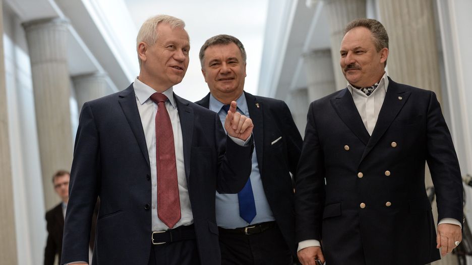 Marek Jurek, Krzysztof Kawęcki i Marek Jakubiak.