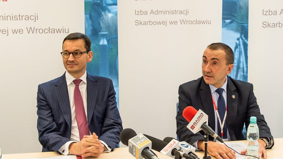Wicepremier Mateusz Morawiecki  i Zbigniew Wiliński, człowiek, który będzie mógł skontrolować każdą fakturę w Polsce.