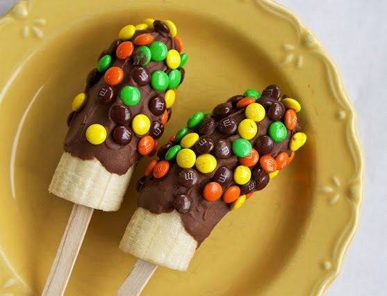 Frozen Banana Popsicles