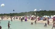 "Parasolnado" na plaży u wybrzeży Minorki. Turyści uciekali w popłochu